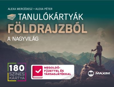 Tanulókártyák földrajzból - A NAGYVILÁG /180 színes kártya - 96 oldalas megoldókönyvvel és társasjátékkal