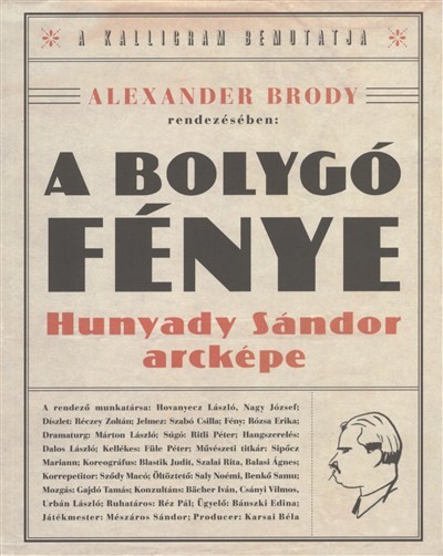 A bolygó fénye /Hunyady Sándor arcképe