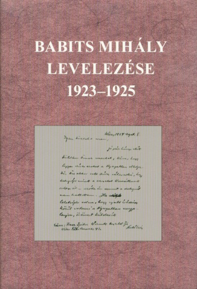 Babits Mihály levelezése 1923-1925