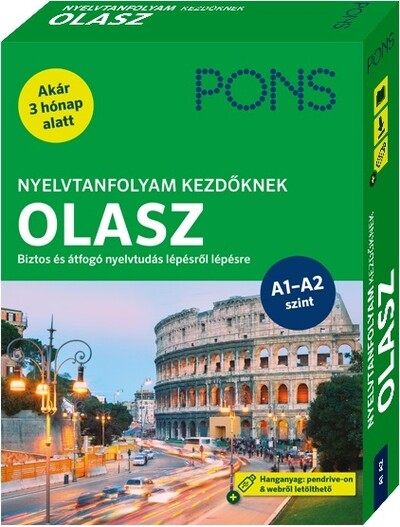 PONS Nyelvtanfolyam kezdőknek OLASZ - Kezdő és újrakezdő nyelvtanulóknak - Hanganyag pendrive-on és webről letölthető (új kiadás)