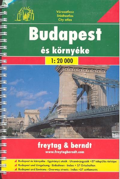 BUDAPEST ÉS KÖRNYÉKE VÁROSATLASZ /1:20000