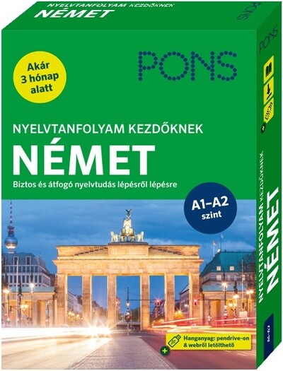 PONS Nyelvtanfolyam kezdőknek NÉMET - Kezdő és újrakezdő nyelvtanulóknak - Hanganyag pendrive-on és webről letölthető (új kiadás)