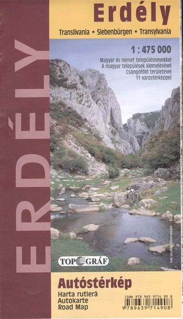 ERDÉLY AUTÓSTÉRKÉP 1:475 000