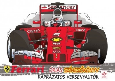 Káprázatos versenyautók /Ferrari óriás színezőkönyv