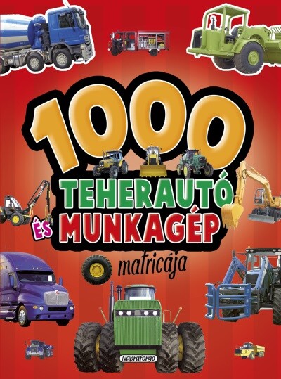 1000 teherautó és munkagép matricája (piros)
