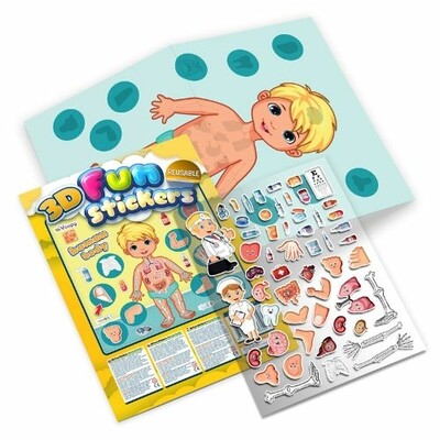 3D Fun Stickers - Human Body