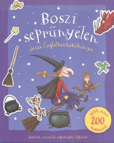 Boszi seprűnyélen - Óriás foglalkoztató /Játékok, színezők, rejtvények, fejtörők