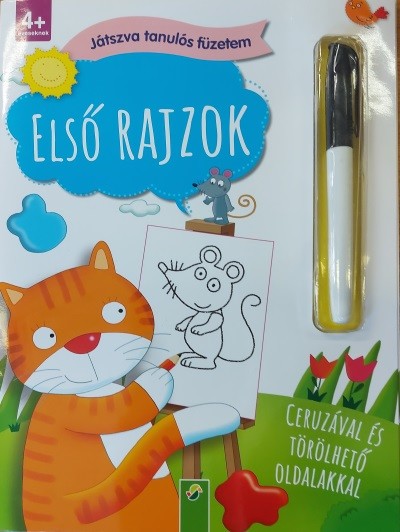 Első rajzok - Játszva tanulós füzetem - Ceruzával és törölhető oldalakkal