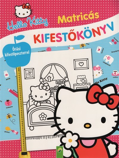 Hello Kitty: Matricás kifestőkönyv - Óriási kifestőposzterrel