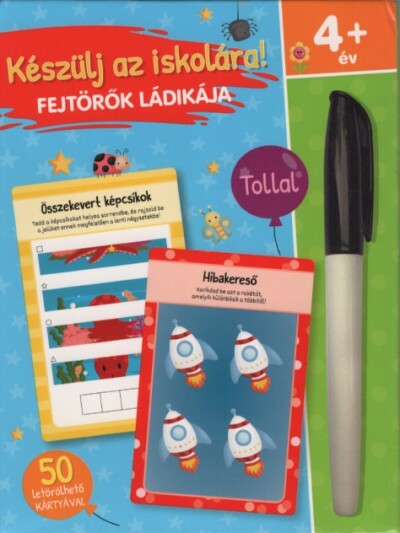 Készülj az iskolára! - Fejtörők ládikája - 50 letörölhető kártyával