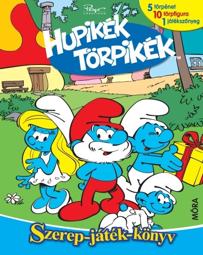 Hupikék Törpikék: Szerep-játék-könyv - 5 törpénet, 10 törpfigura, 1 játékszőnyeg