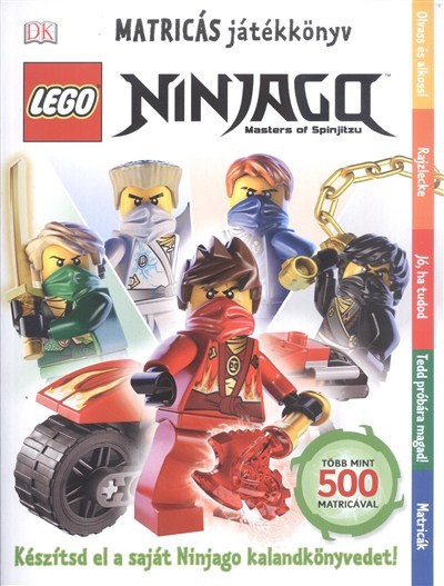 LEGO NINJAGO MATRICÁS JÁTÉKKÖNYV /TÖBB MINT 500 MATRICÁVAL