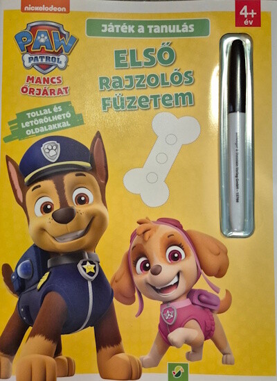 Mancs őrjárat: Első rajzolós füzetem - Tollal és letörölhető oldalakkal