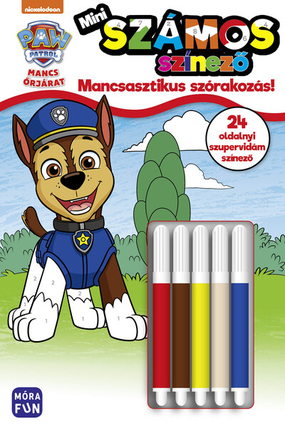 Mancs Őrjárat: Mini számos színező - Mancsasztikus szórakozás! - 24 oldalnyi szuper vidám színező, 5 darab filctollal