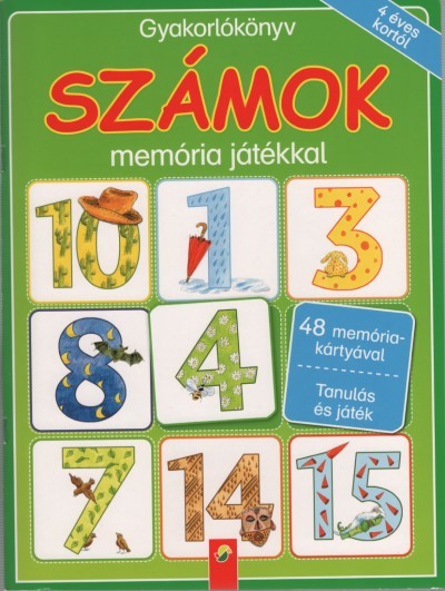 Számok - Gyakorlókönyv memória játékkal 4 éves kortól