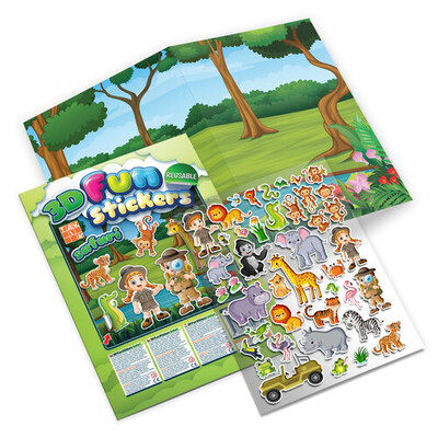 3D Fun Stickers - Safari