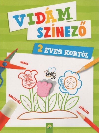 Vidám színező - 2 éves kortól (zöld)