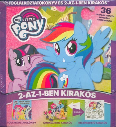 My Little Pony - Foglalkoztatókönyv és 2-az-1-ben kirakós /36 darabos kirakós színezővel a hátoldalán