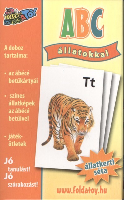 Abc kártya állatokkal /Oktató kártyasorozat