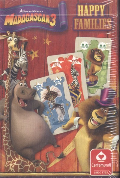 MADAGASZKÁR 3 HAPPY FAMILIES KVARTETT KÁRTYA