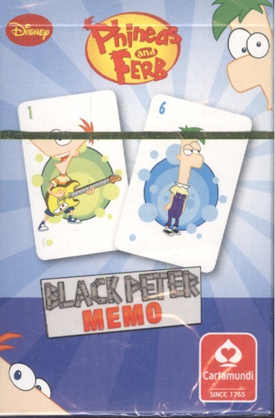 PHINEAS ÉS FERB FEKETE PÉTER KÁRTYA /BLACKPETER MEMO