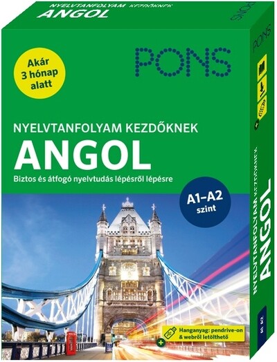 PONS Nyelvtanfolyam kezdőknek ANGOL - Kezdő és újrakezdő nyelvtanulóknak - Hanganyag pendrive-on és webről letölthető (új kiadás)
