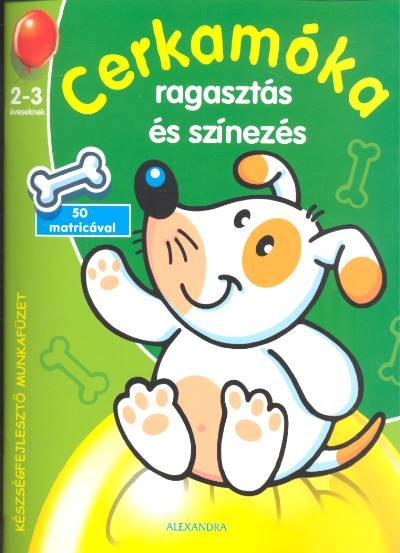 Cerkamóka /Ragasztás és színezés 2-3 éveseknek (zöld)
