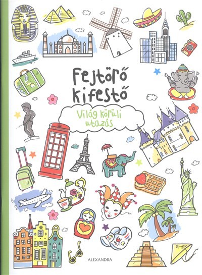 Fejtörő kifestő: Világ körüli utazás