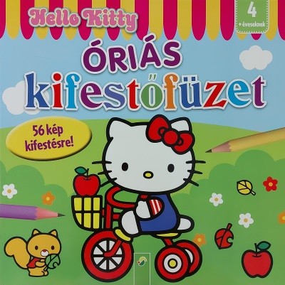 Hello Kitty: Óriás kifestőfüzet - 56 kép kifestésére!