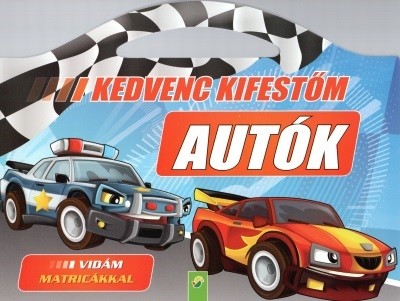 Kedvenc kifestőm - Autók - Vidám matricákkal