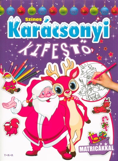 Színes karácsonyi kifestő §K