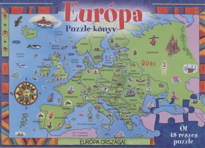 Európa puzzle-könyv /Öt 48 részes puzzle