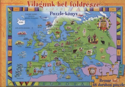VILÁGUNK HÉT FÖLDRÉSZE - PUZZLE-KÖNYV /HAT 48 DARABOS PUZZLE