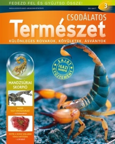 CSODÁLATOS TERMÉSZET 03. - KÜLÖNLEGES ROVAROK, KÖVÜLETEK, ÁSVÁNYOK /MANDZSÚRIAI SKORPIÓ