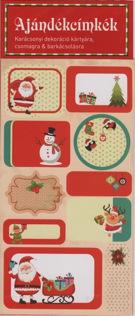 Ajándékcímkék - Karácsonyi dekoráció kártyára, csomagra & barkácsolásra