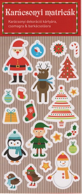 Karácsonyi matricák - Karácsonyi dekoráció kártyára, csomagra & barkácsolásra