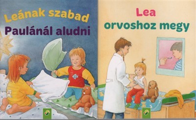 Minikönyvek: Leának szabad Paulánál aludni - Lea orvoshoz megy (2 minikönyv 1 csomagban)