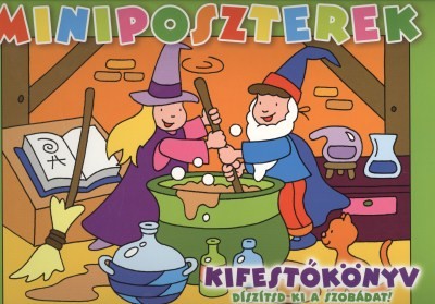 MINIPOSZTEREK - KIFESTŐKÖNYV (ZÖLD) /DÍSZÍTSD KI A SZOBÁDAT!