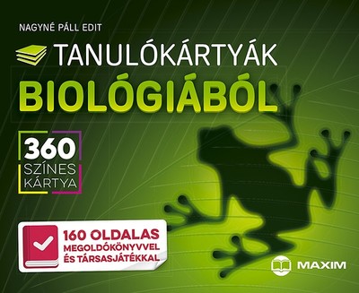 Tanulókártyák biológiából /360 színes kártya + 160 oldalas megoldókönyvvel és társasjátékkal