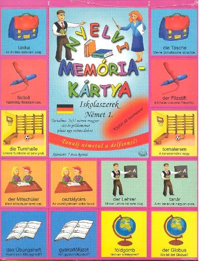 NYELVI MEMÓRIAKÁRTYA /ISKOLASZEREK /NÉMET 1.