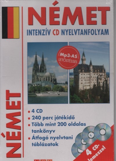 Német intenzív CD nyelvtanfolyam - 4 CD-lemezzel