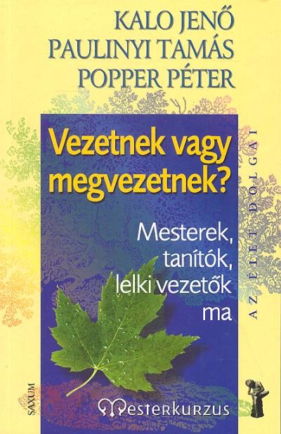 VEZETNEK VAGY MEGVEZETNEK /MESTEREK, TANÍTÓK, LELKI VEZETŐK MA /MESTERKURZUS
