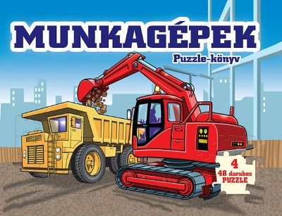 Munkagépek puzzle-könyv /4 48 darabos puzzle