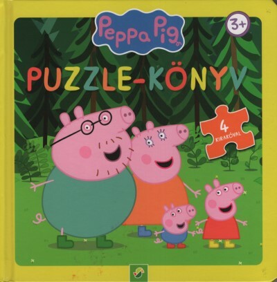 Peppa Malac: Puzzle-könyv - 4 kirakóval (sárga)