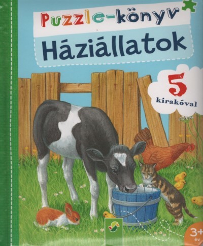 Puzzle-könyv: Háziállatok - 5 kirakóval