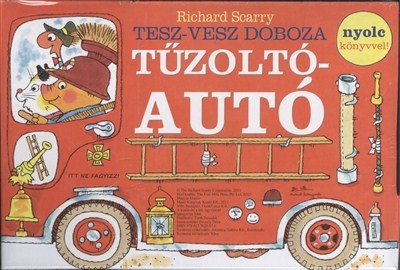 TŰZOLTÓAUTÓ - RICHARD SCARRY TESZ-VESZ DOBOZA /NYOLC KÖNYVVEL!