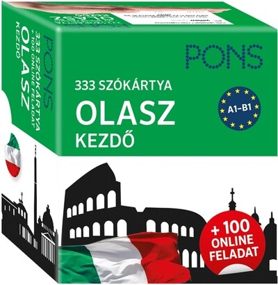 PONS 333 szókártya Olasz kezdő + 100 online feladat - Kezdő és újrakezdő nyelvtanulóknak