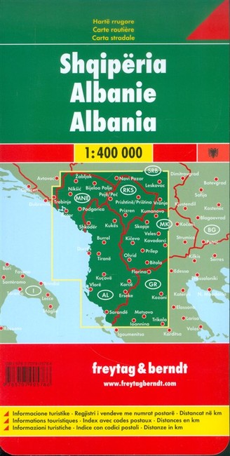 ALBÁNIA TÉRKÉP /1:400000