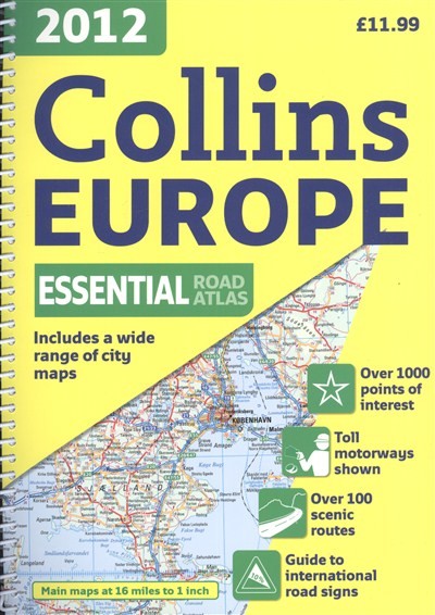 COLLINS EUROPE ESSENTIAL ROAD ATLAS 2012. - COLLINS EURÓPA ATLASZ