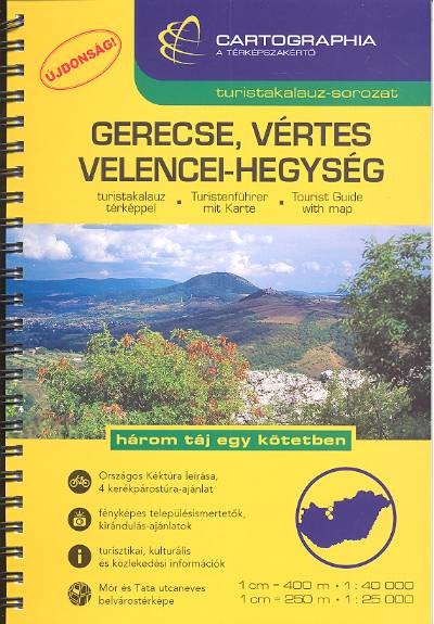 Gerecse, Vértes, Velencei-hegység turistakalauz (1:40 000) /Turistakalauz-sorozat